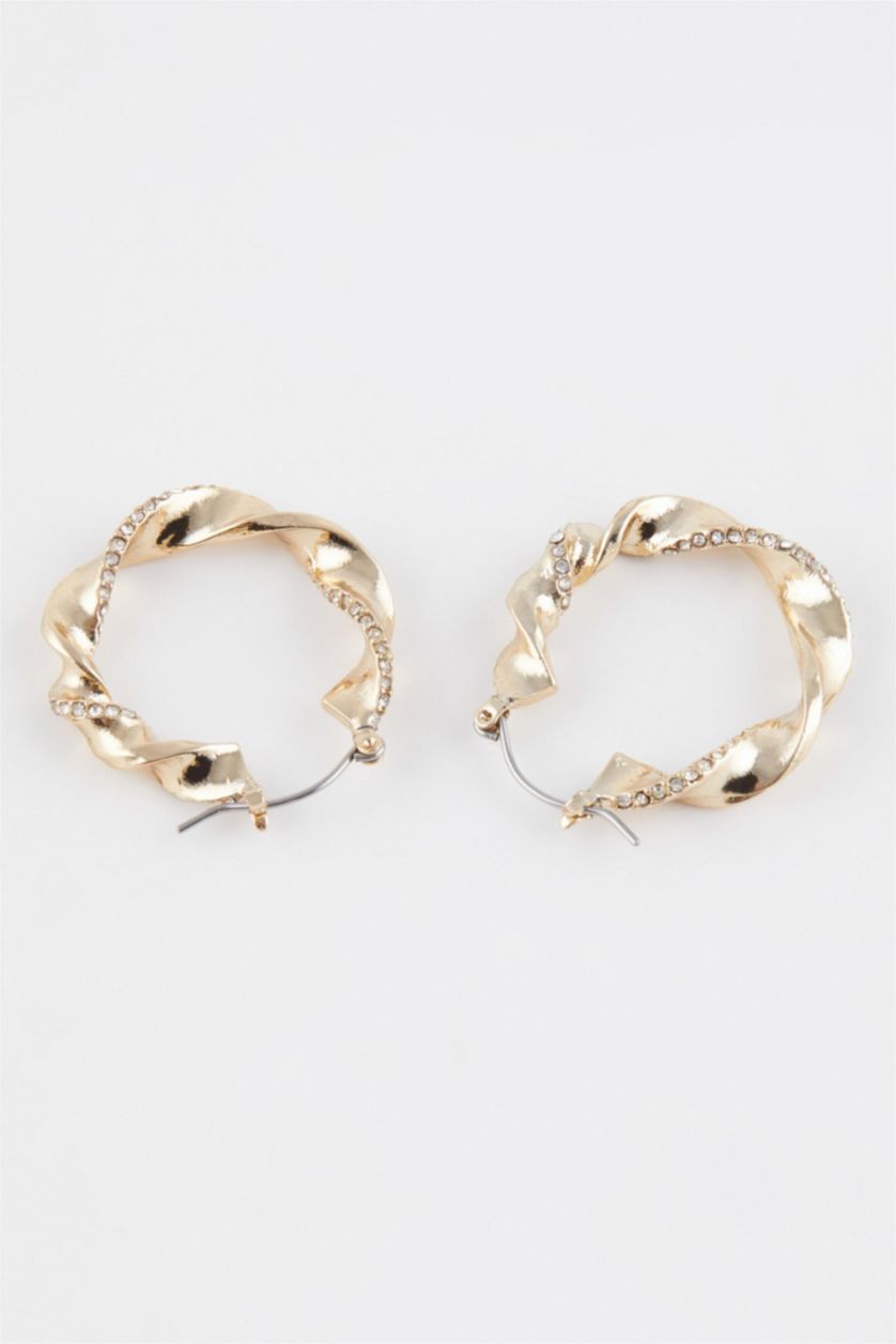 Woman Altın Woman Hoop Gold Earrings