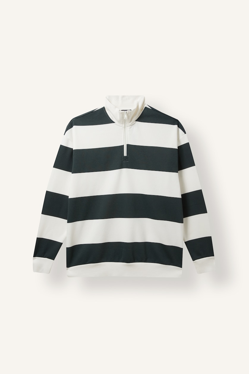 Erkek Koyu Petrol Boxy Fıt Sweatshirt