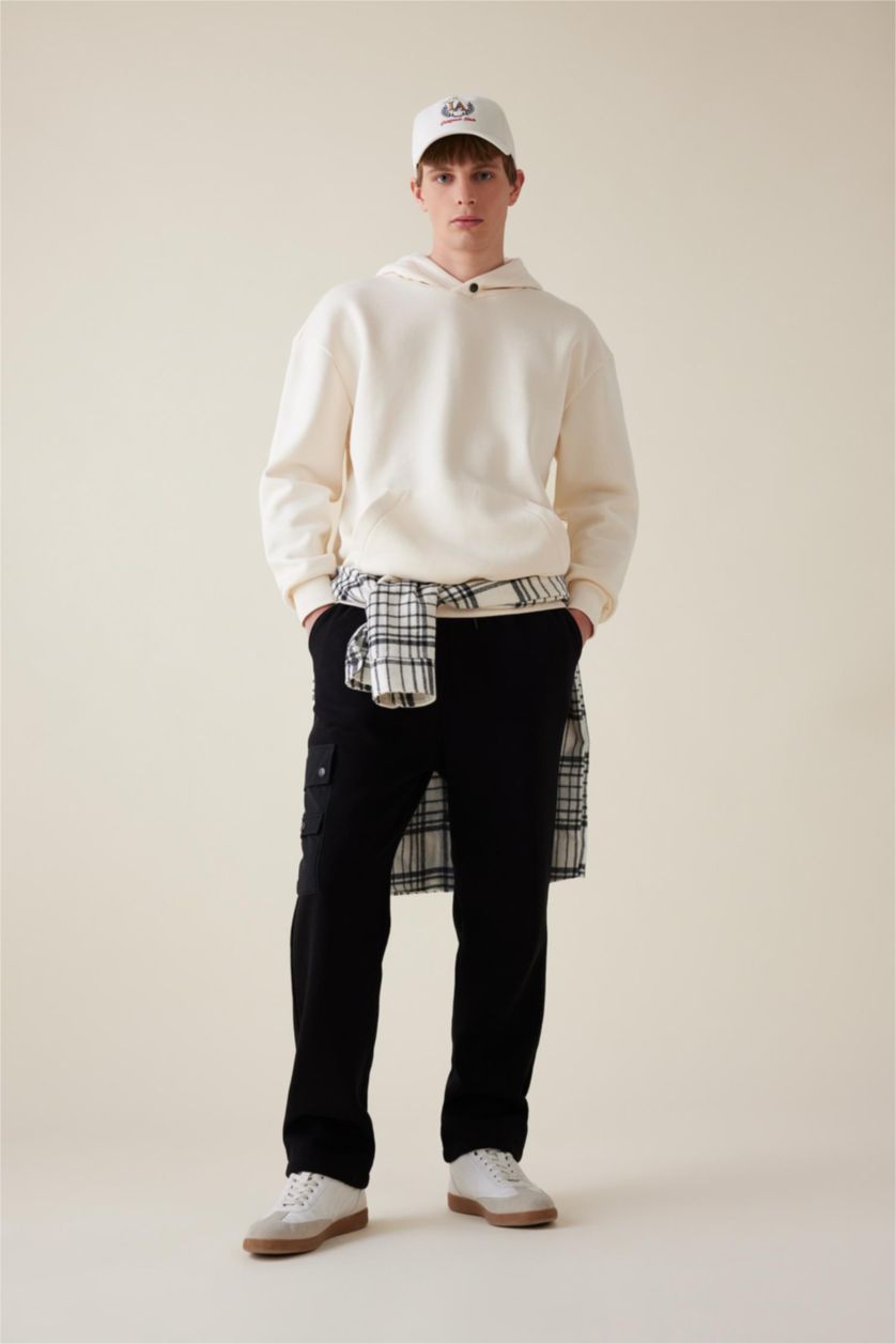 Ерлер қара релакс пішімі тұрақты етек Шалбар