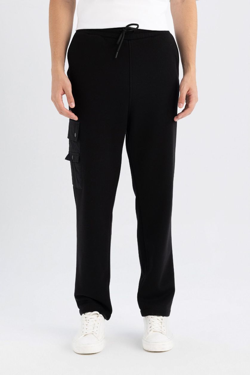 Ерлер қара релакс пішімі тұрақты етек Шалбар