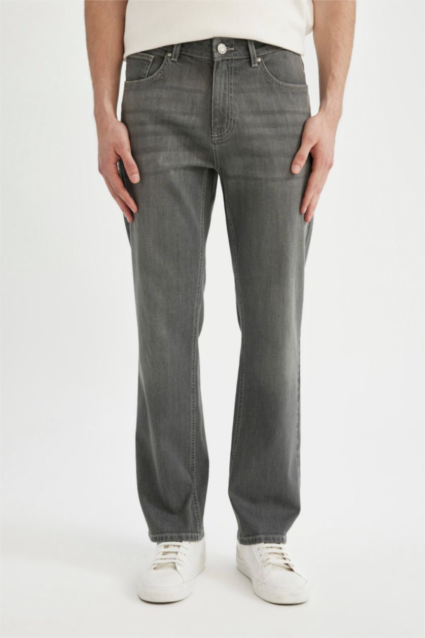 HOMME Gris Pantalon Jean Sergio coupe régulière à Taille Normale