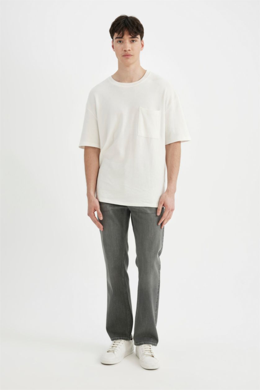 HOMME Gris Pantalon Jean Sergio coupe régulière à Taille Normale