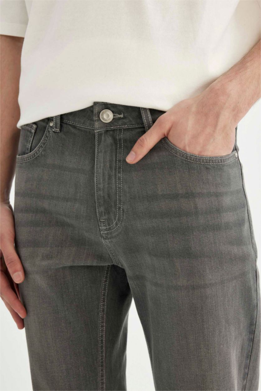 HOMME Gris Pantalon Jean Sergio coupe régulière à Taille Normale