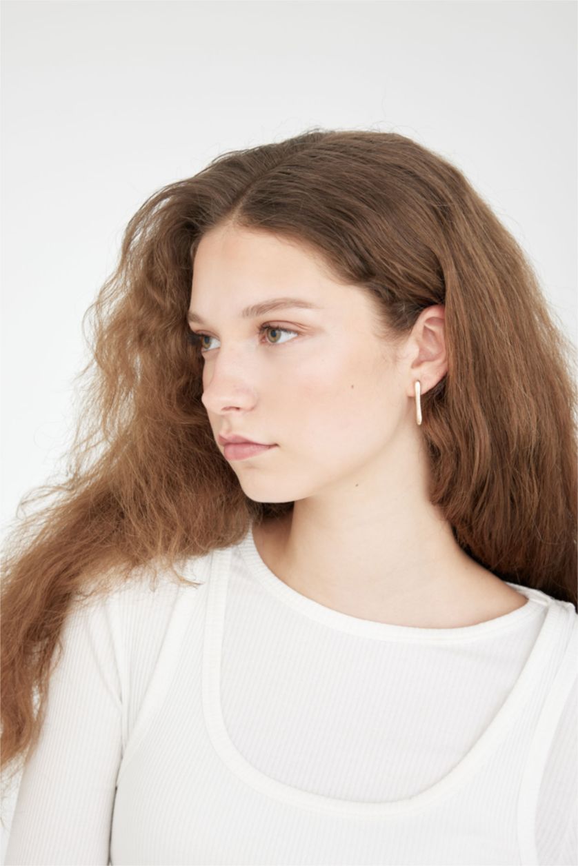 Kadın Altın Kadın Gold Küpe