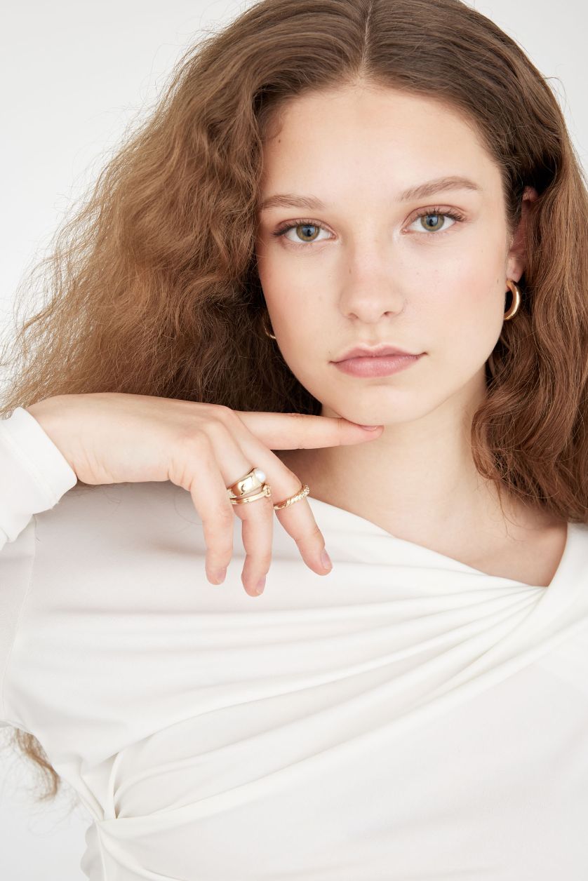 WOMAN GOLD Woman 3 Piece Gold Rings