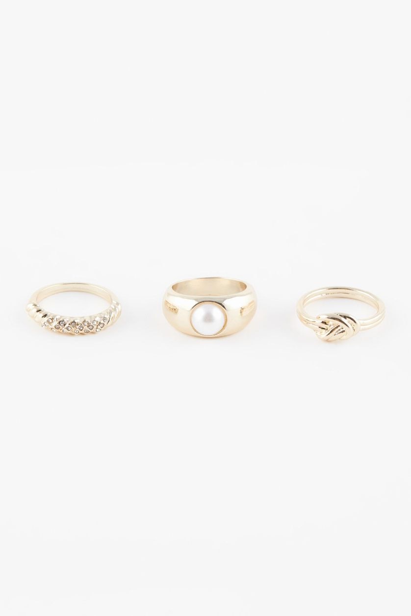 WOMAN GOLD Woman 3 Piece Gold Rings