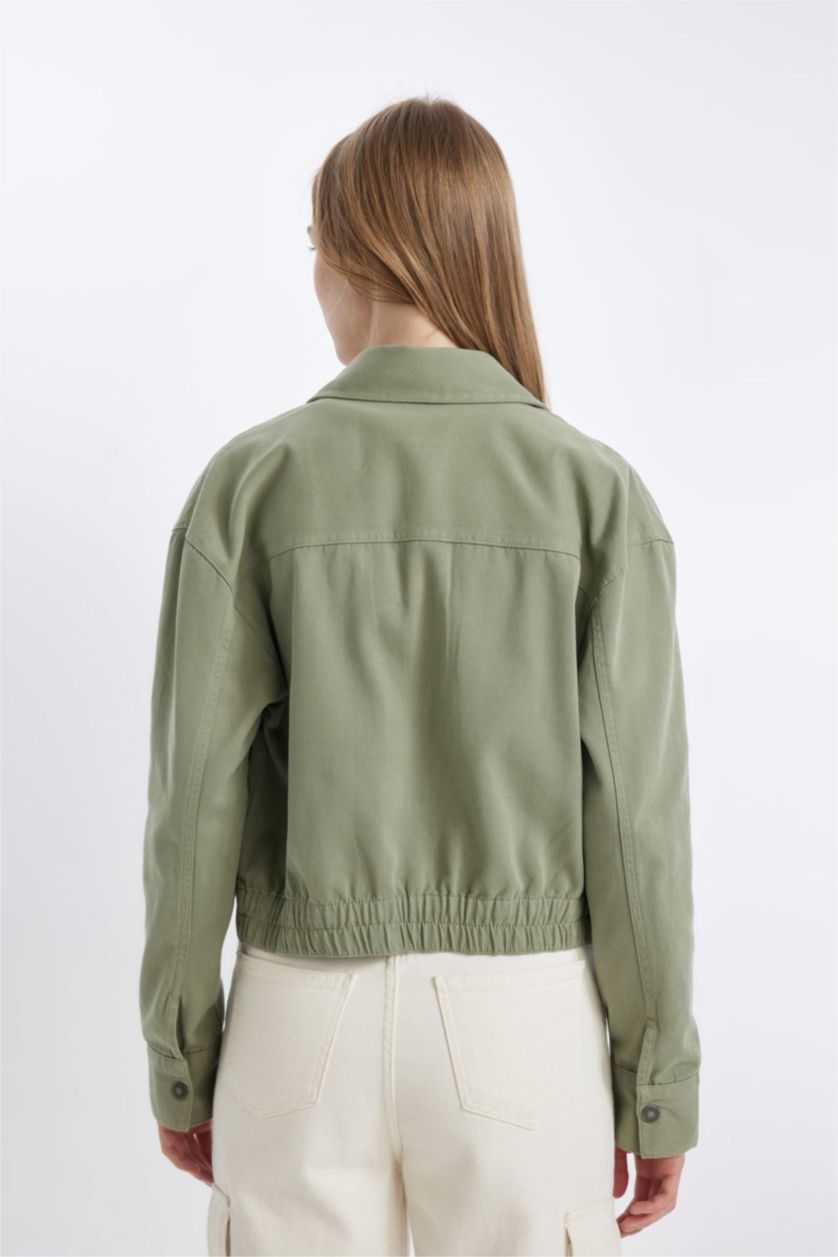 Әйелдерге хаки Coool үлкен пішім Ұзын жеңді көйлек