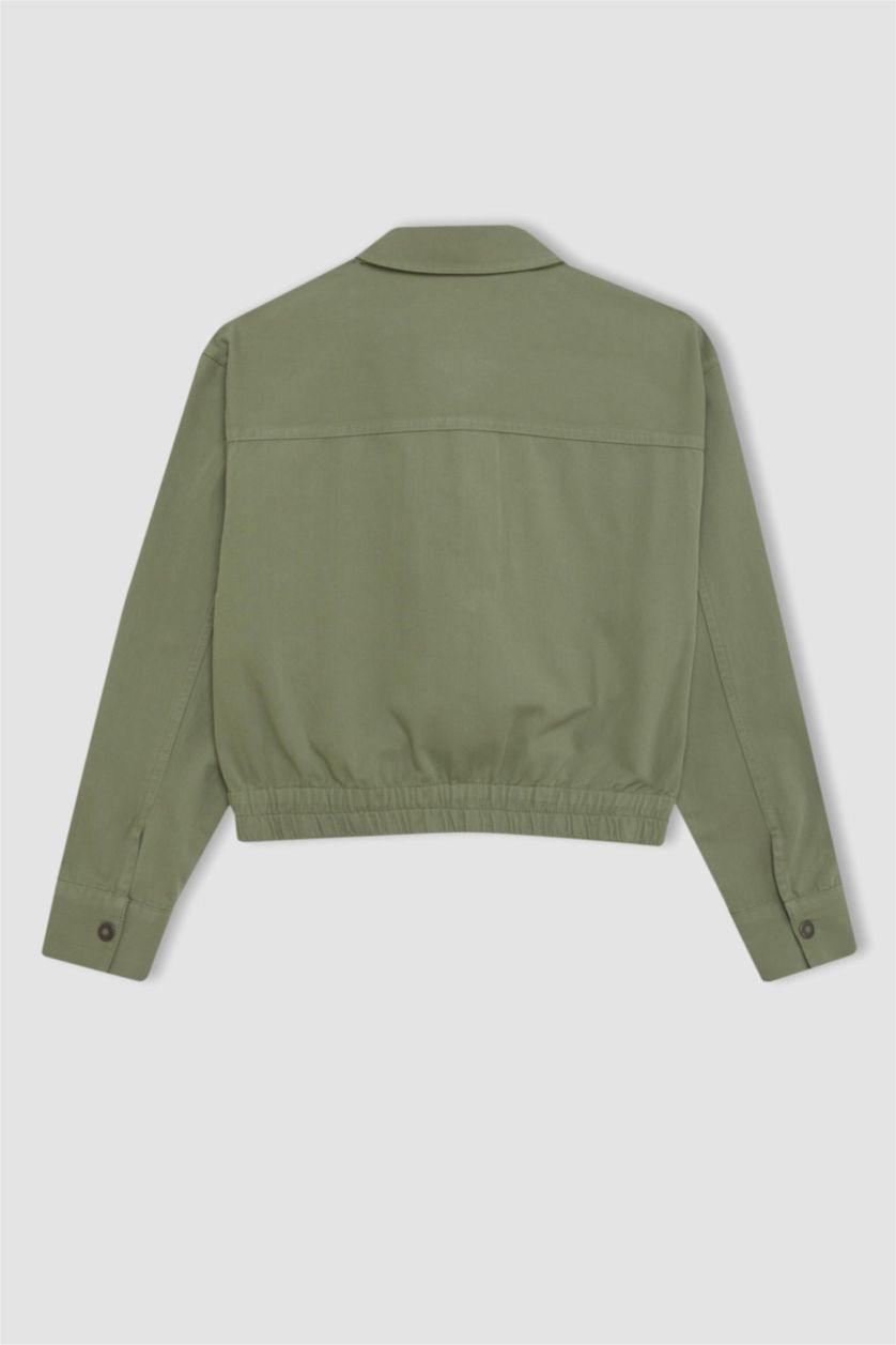 Әйелдерге хаки Coool үлкен пішім Ұзын жеңді көйлек