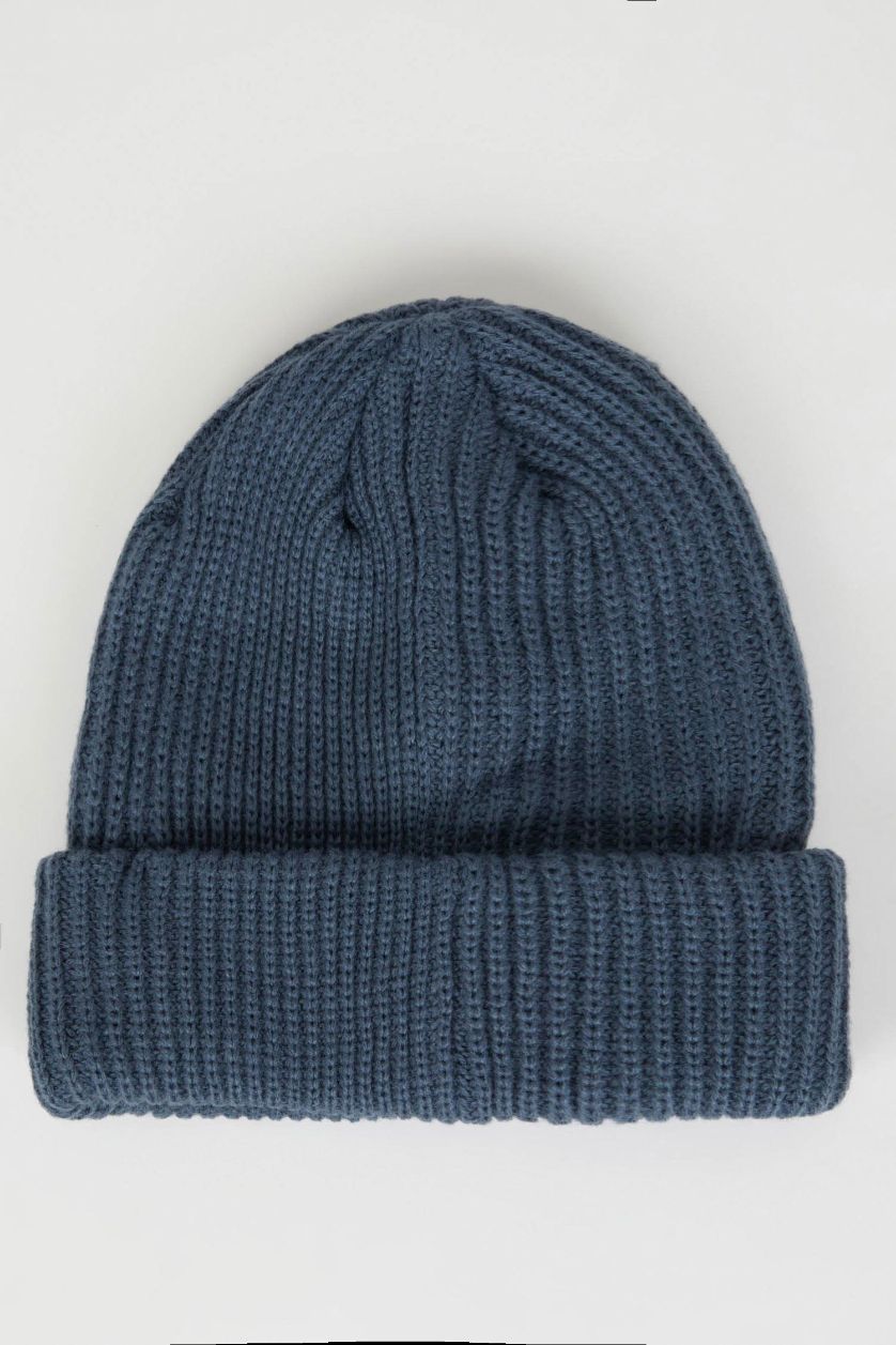 Erkek Açık Mavi Erkek Nakışlı Bere