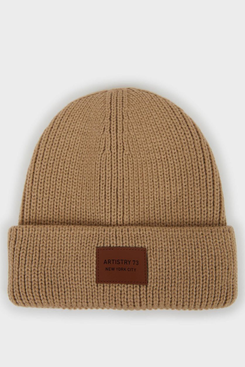 Erkek Camel Erkek Dokuma Etiketli Bere