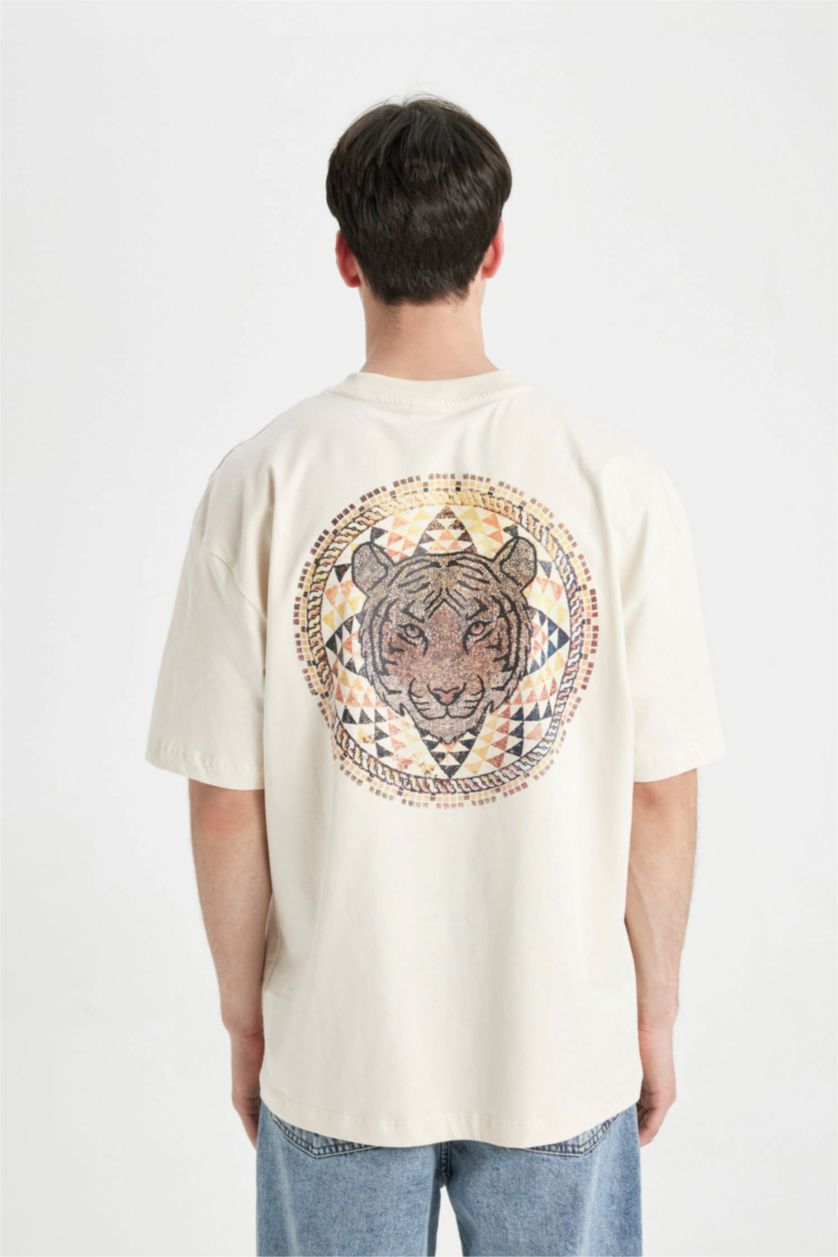 Man Light Stone Oversize Fit Short Sleeve T-Shirt