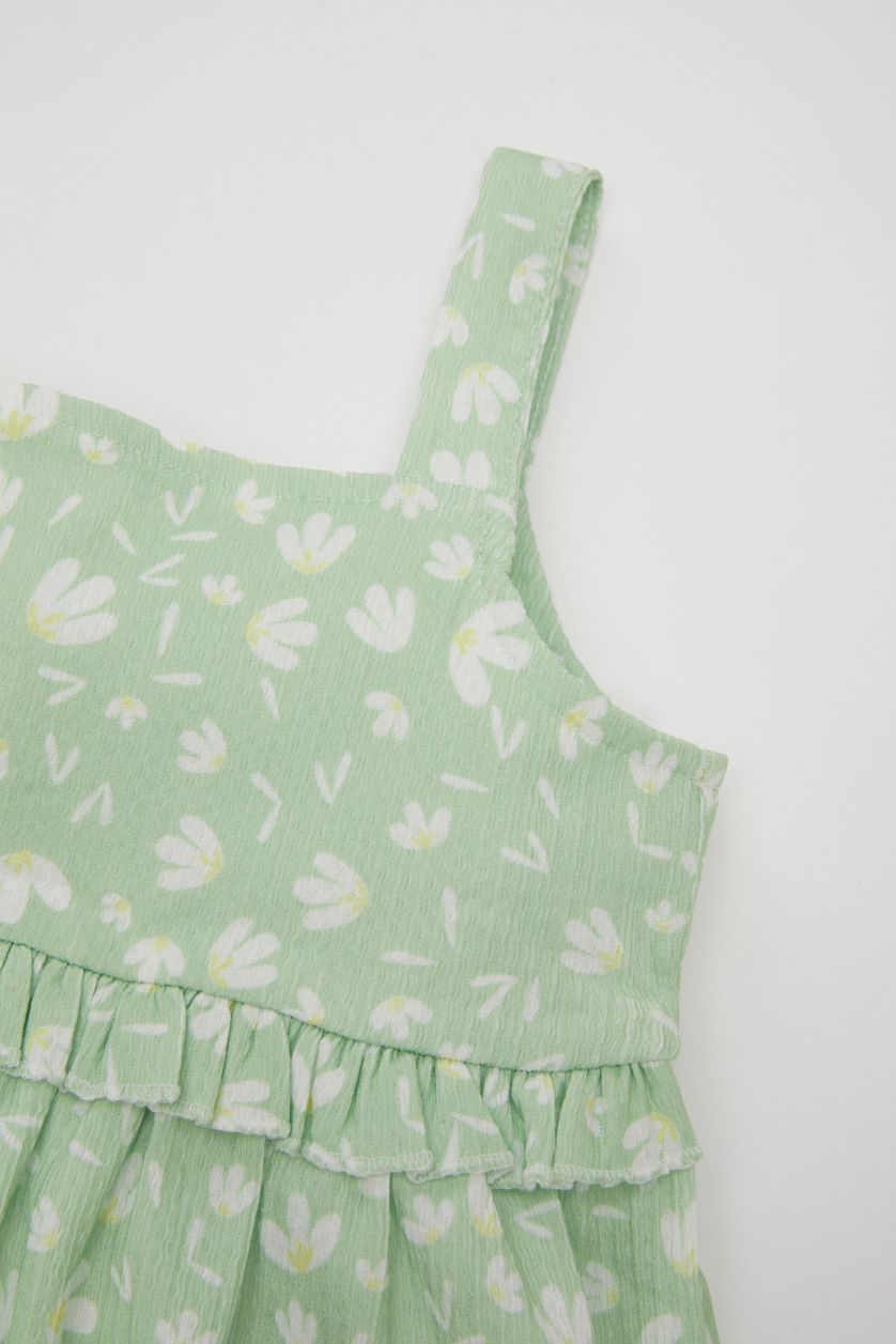 Baby Girl Mint Baby Girl Floral Sleeveless Dress