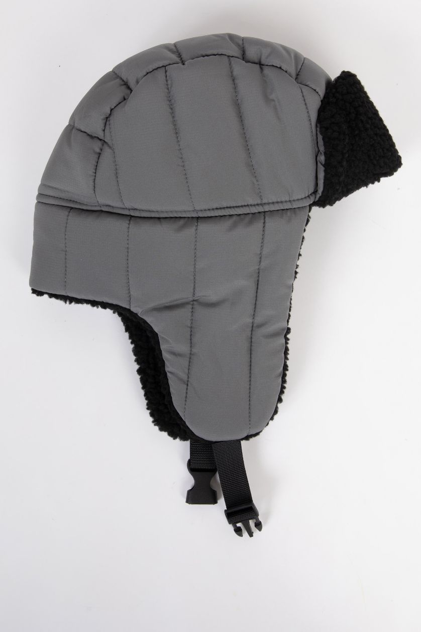 Erkek Gri Erkek İçi Suni Yünlü Hunter Şapka