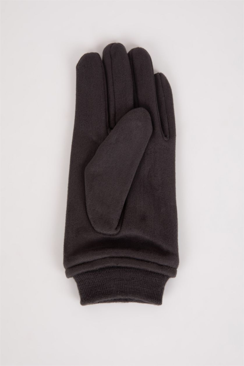 HOMME Anthracite Gants Suède