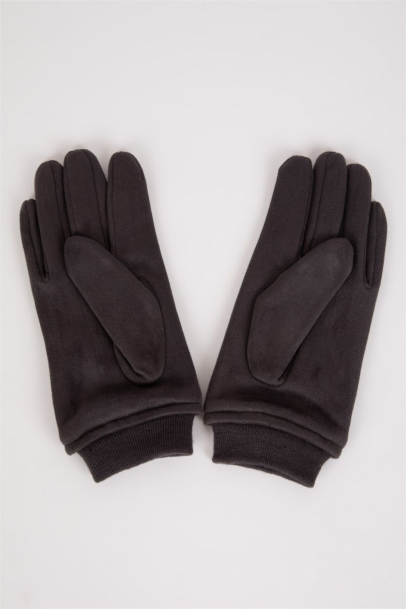 HOMME Anthracite Gants Suède