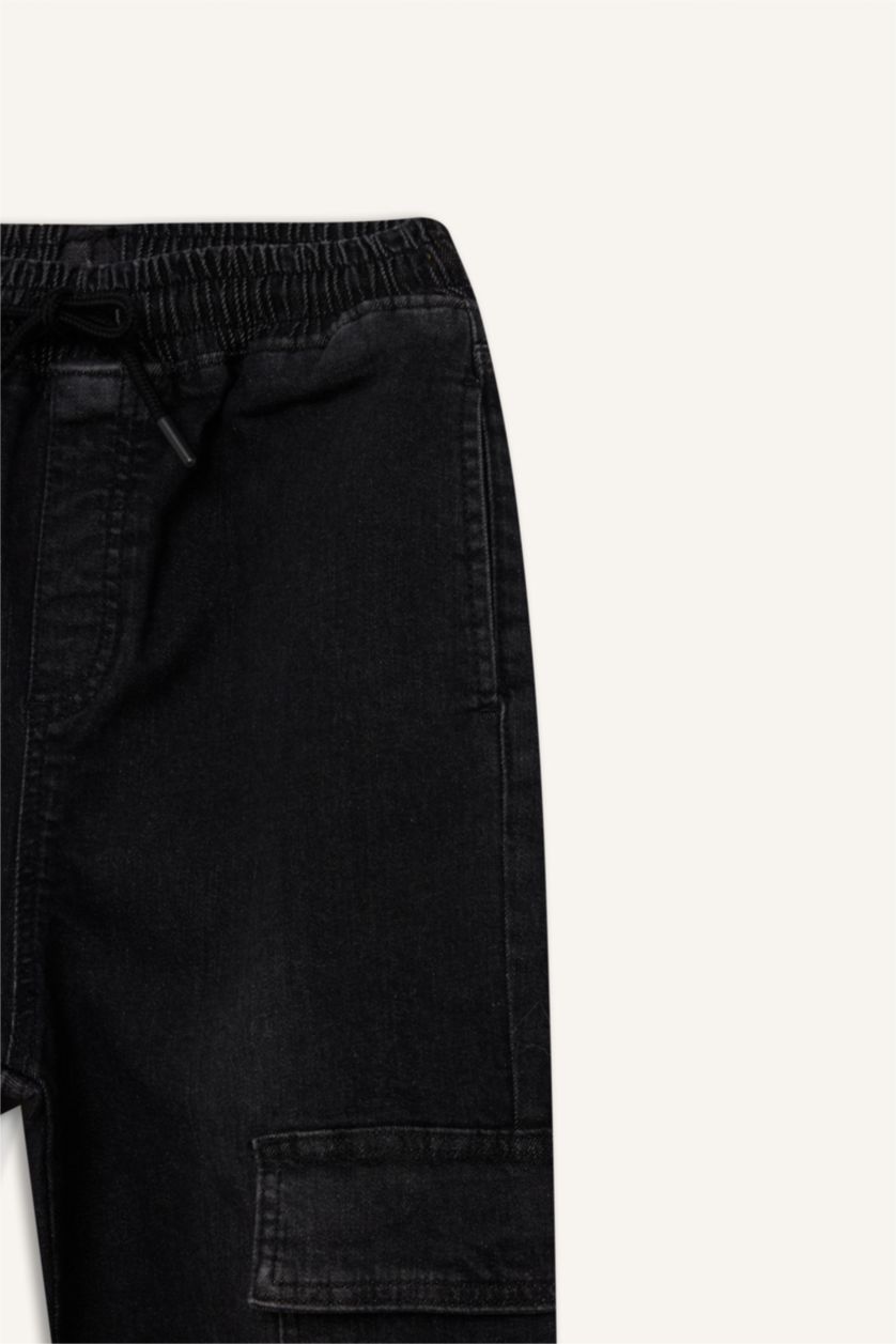 Erkek Çocuk - Genç Erkek Koyu Yeşil Jogger Fıt Jean Pantolon Erkek Çocuk