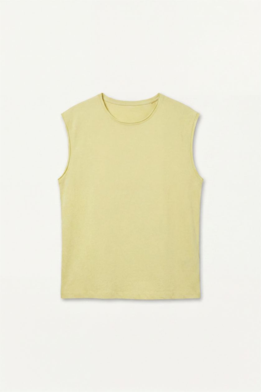 Erkek Açık Yeşil Boxy Fit Atlet