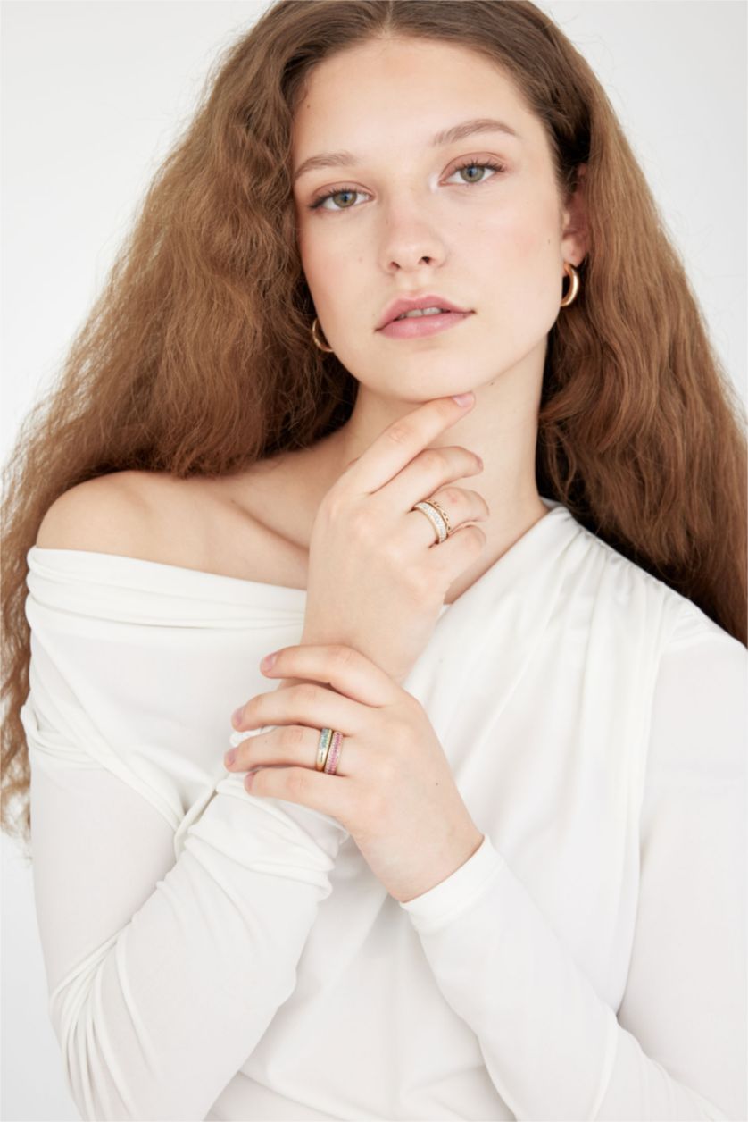 Kadın Altın Kadın 5'li Gold Yüzük