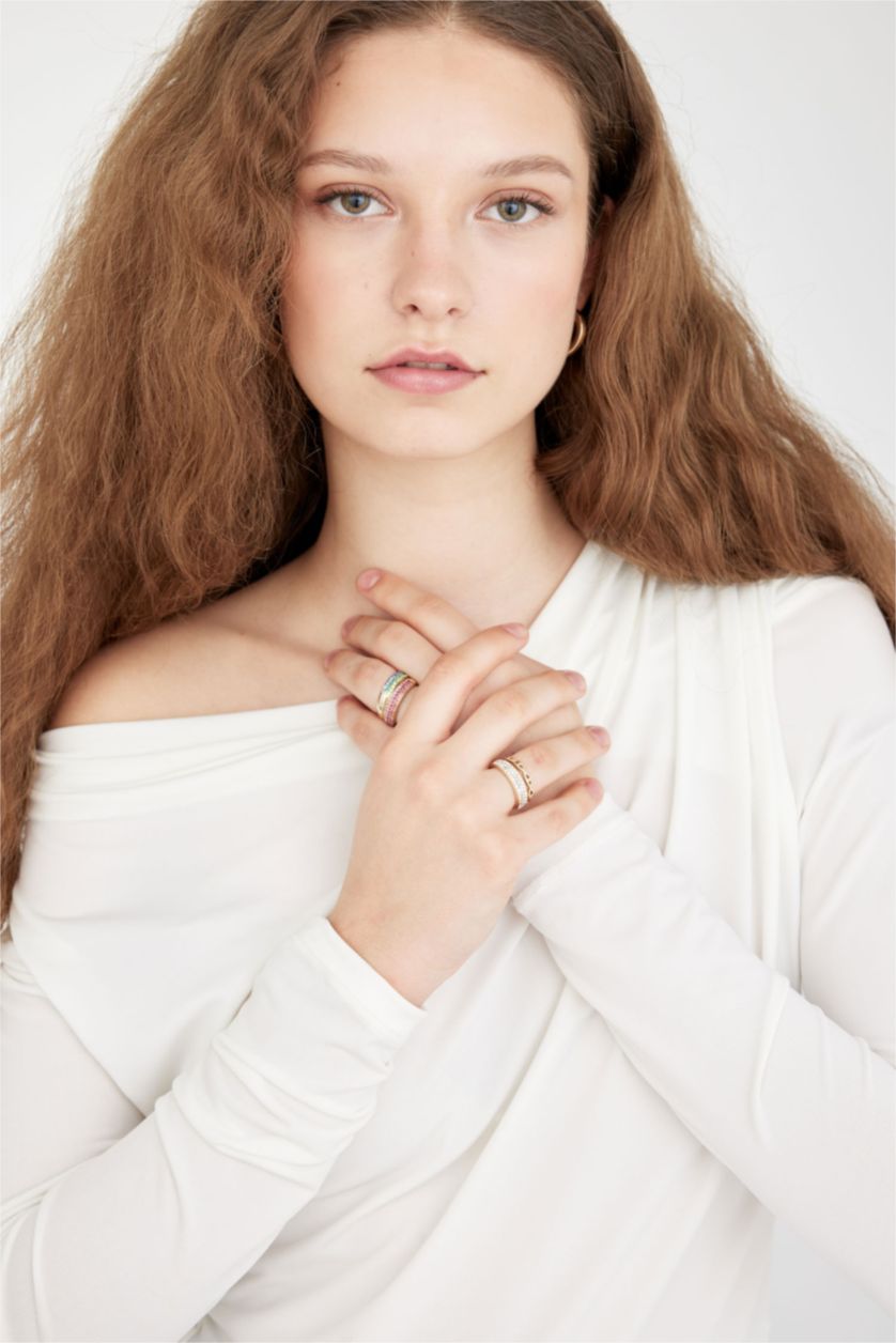 Kadın Altın Kadın 5'li Gold Yüzük