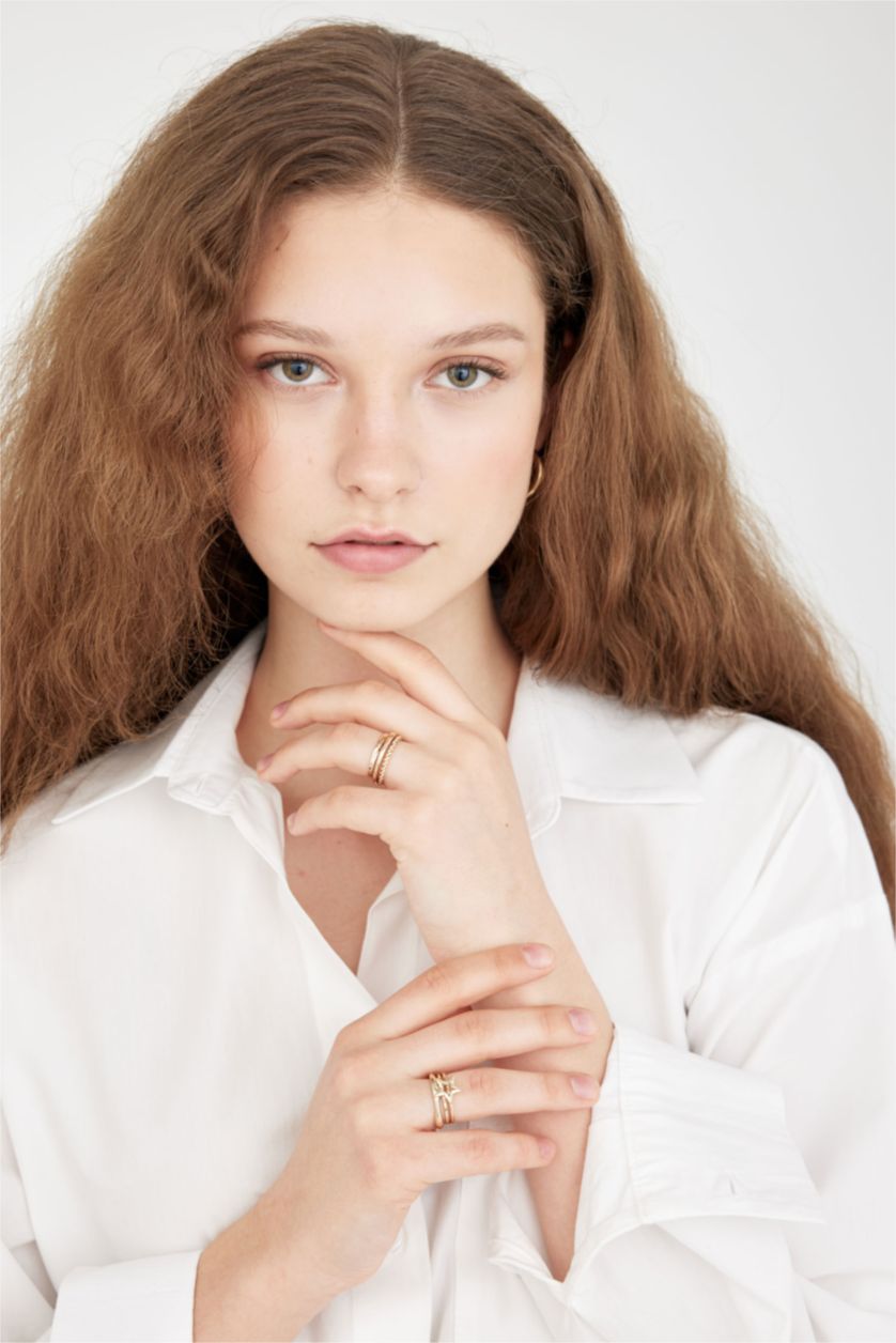 WOMAN GOLD Woman 5 Piece Gold Rings