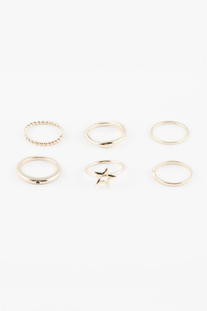 WOMAN GOLD Woman 5 Piece Gold Rings
