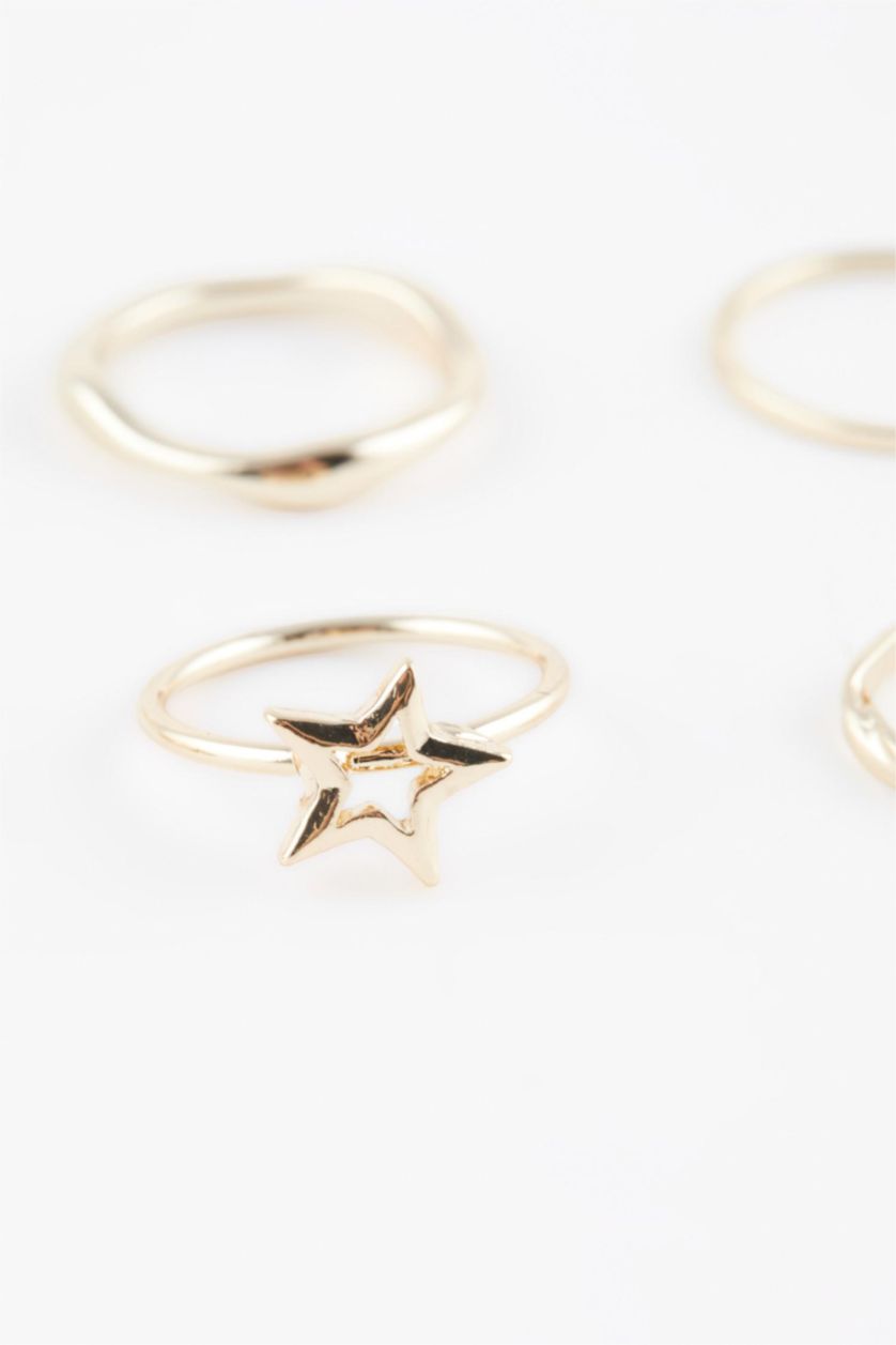 WOMAN GOLD Woman 5 Piece Gold Rings