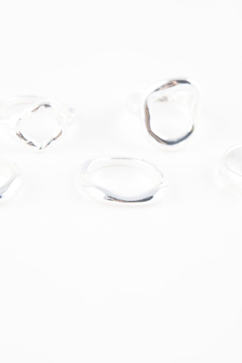 Kadın Gümüş Kadın 5'li Silver Yüzük