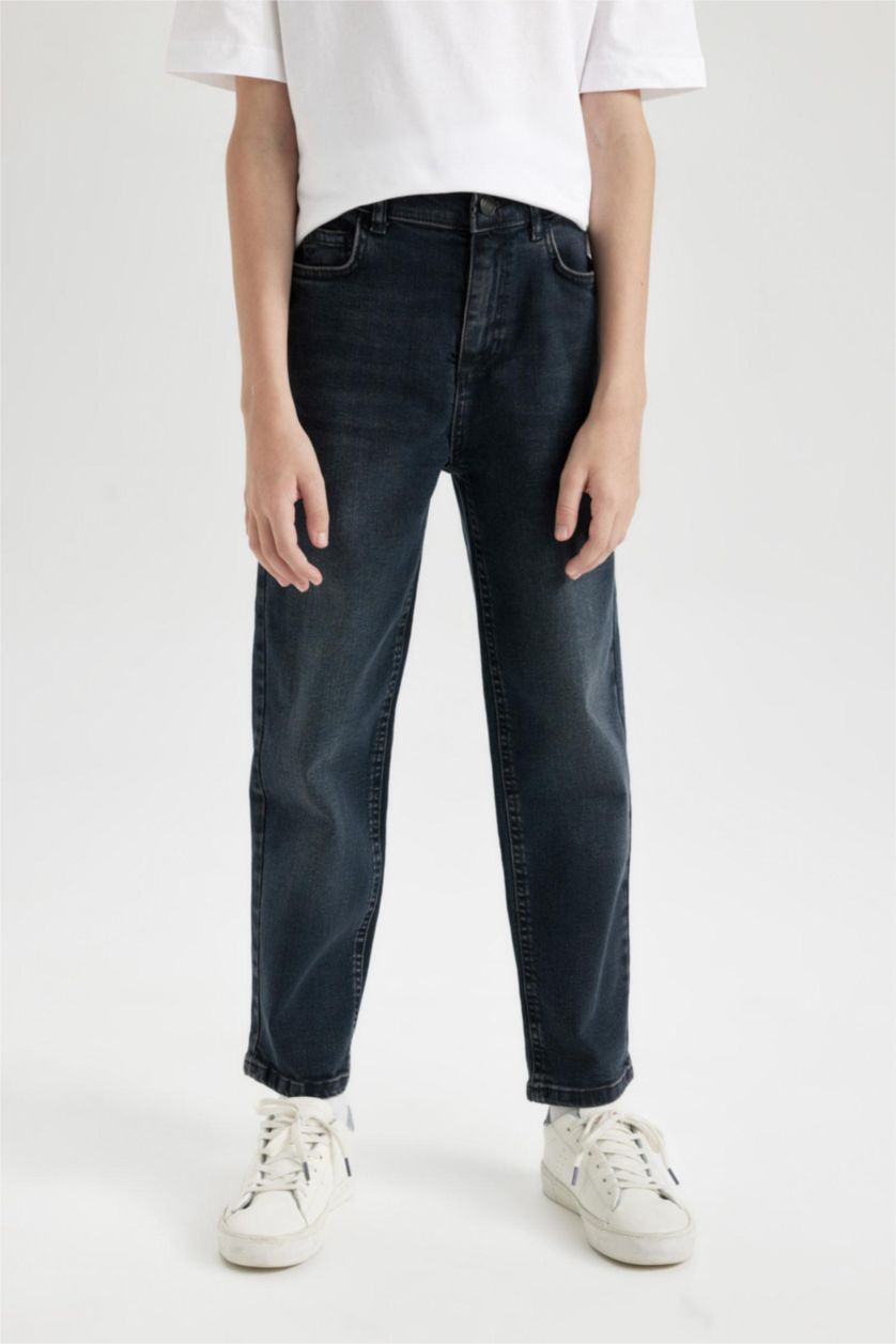 أولاد أنثرا سروال جينز قصة مستقيمة