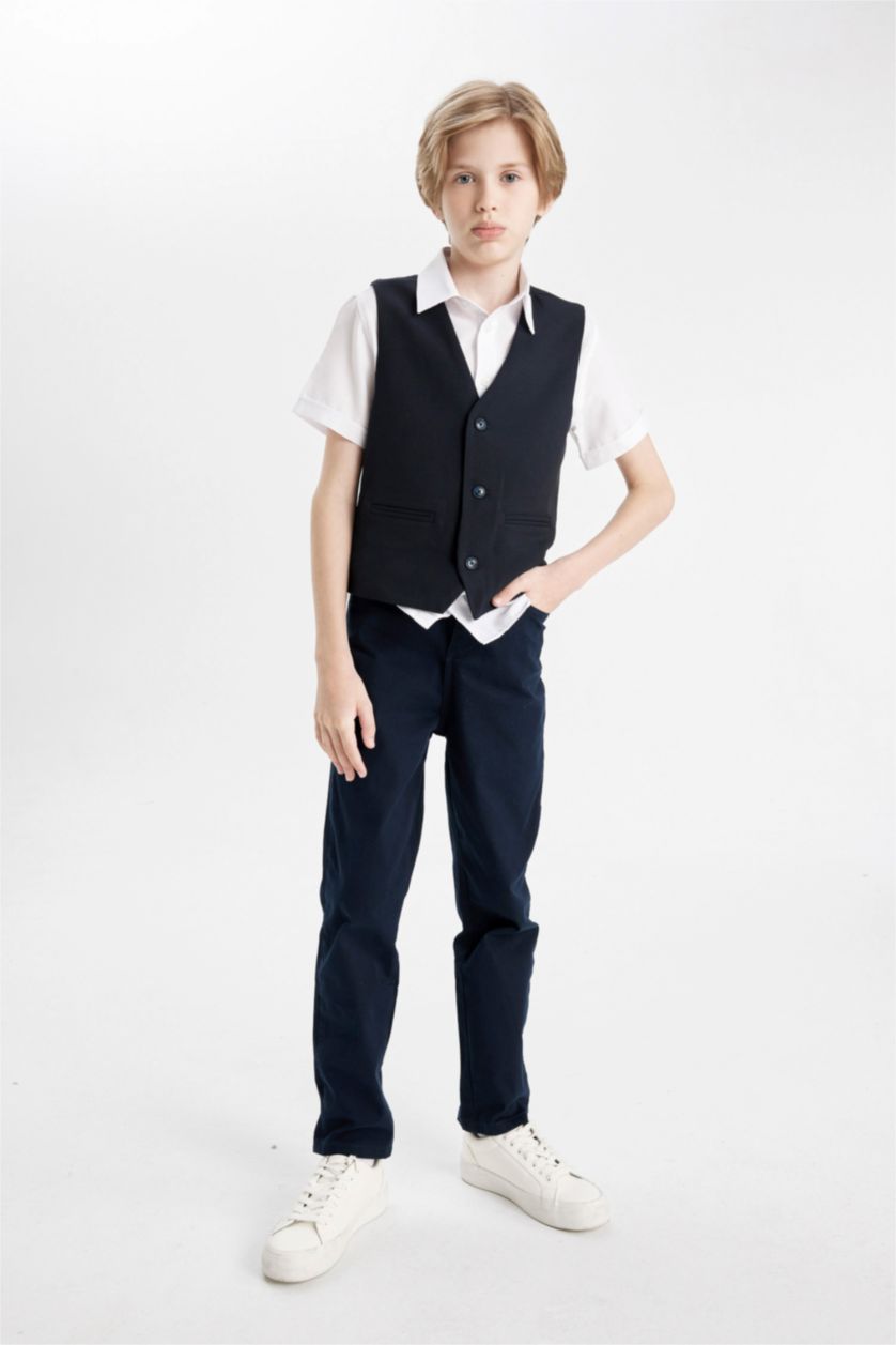 BOYS & TEENS NAVY سليم فيت