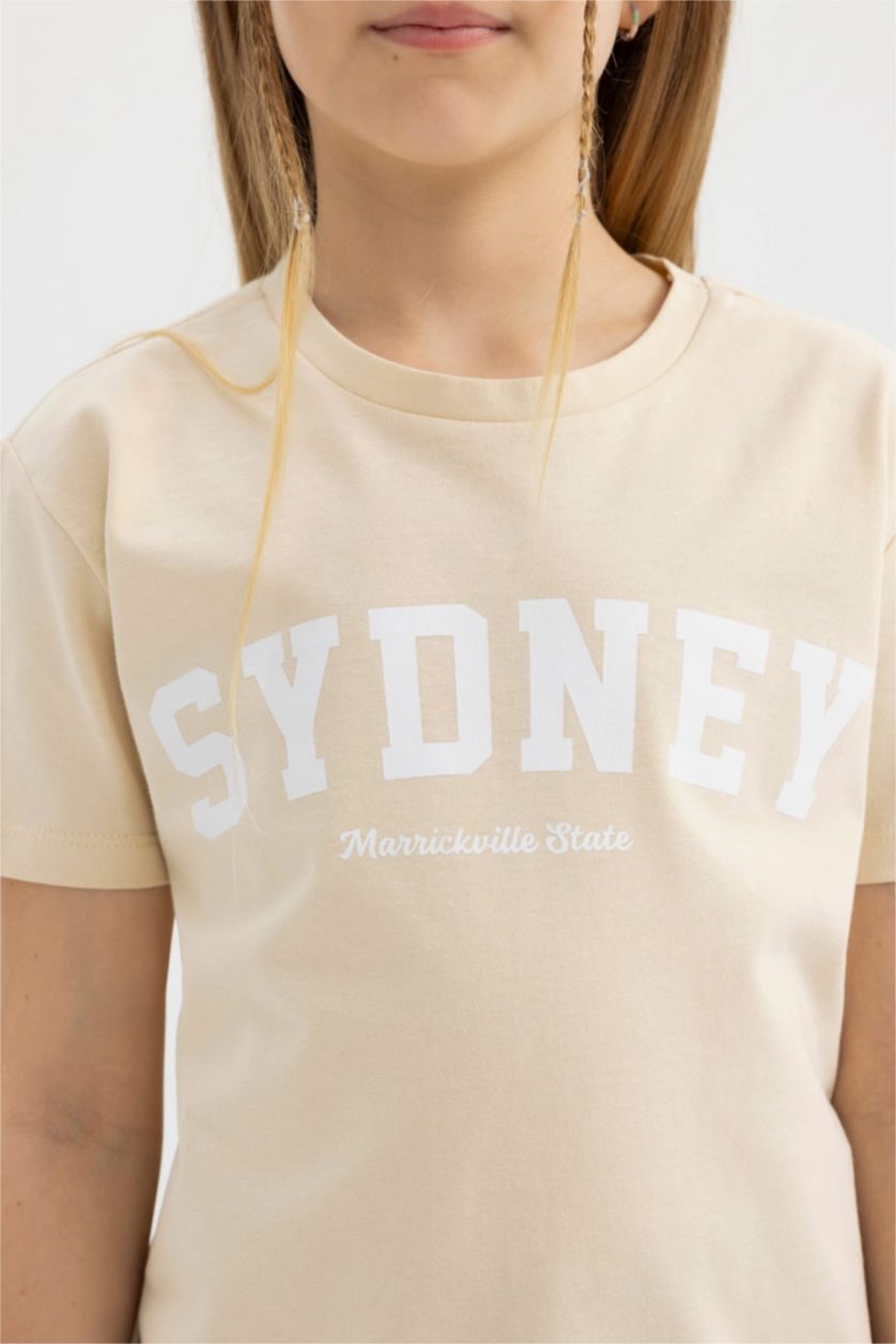 GIRLS & TEENS Sand تيشيرت نص كم