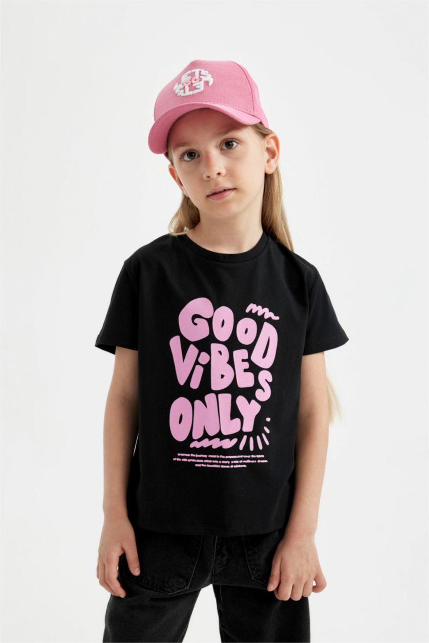 GIRLS & TEENS Black Girl Printed Short Sleeve T-Shirt