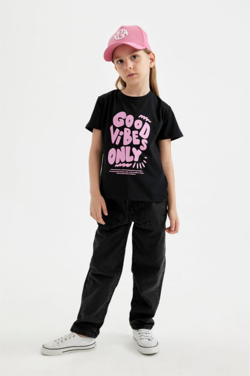 GIRLS & TEENS Black Girl Printed Short Sleeve T-Shirt