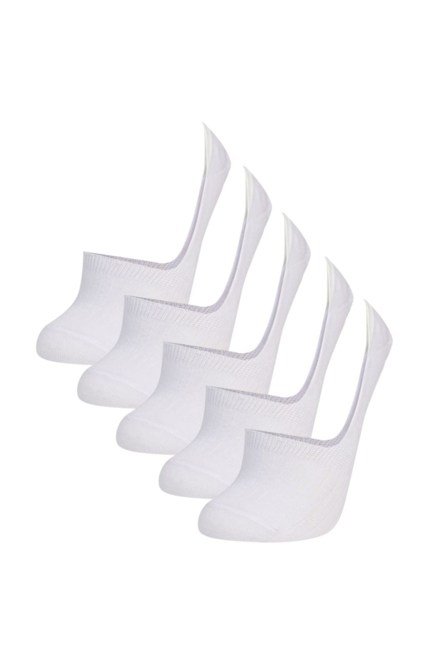 WOMAN White 5 Piece Cotton Babet Socks