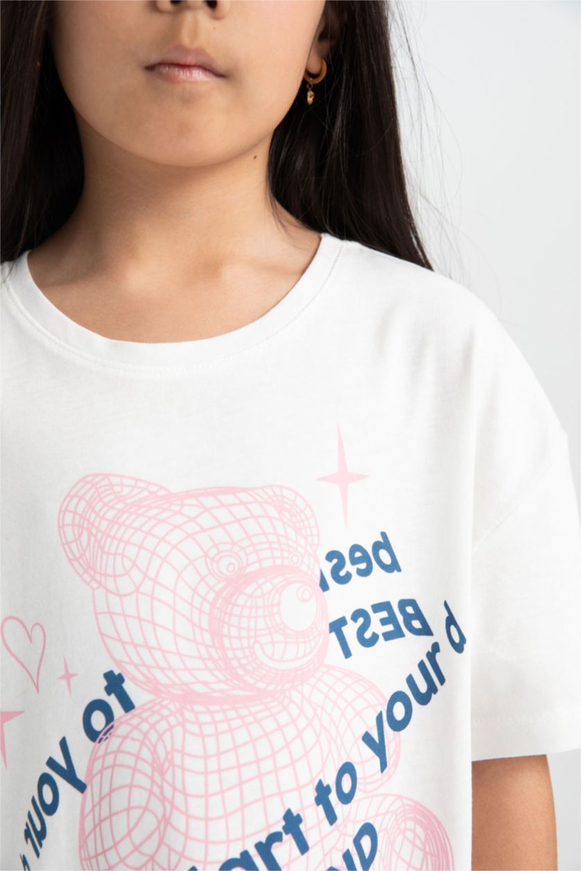 GIRLS & TEENS White Girl Printed T-Shirt Leggings 2 Piece Set