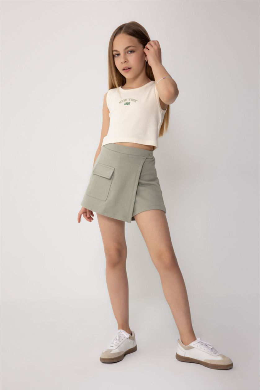 GIRLS & TEENS Ecru Girl Ribbed Camisole 2 Piece Set