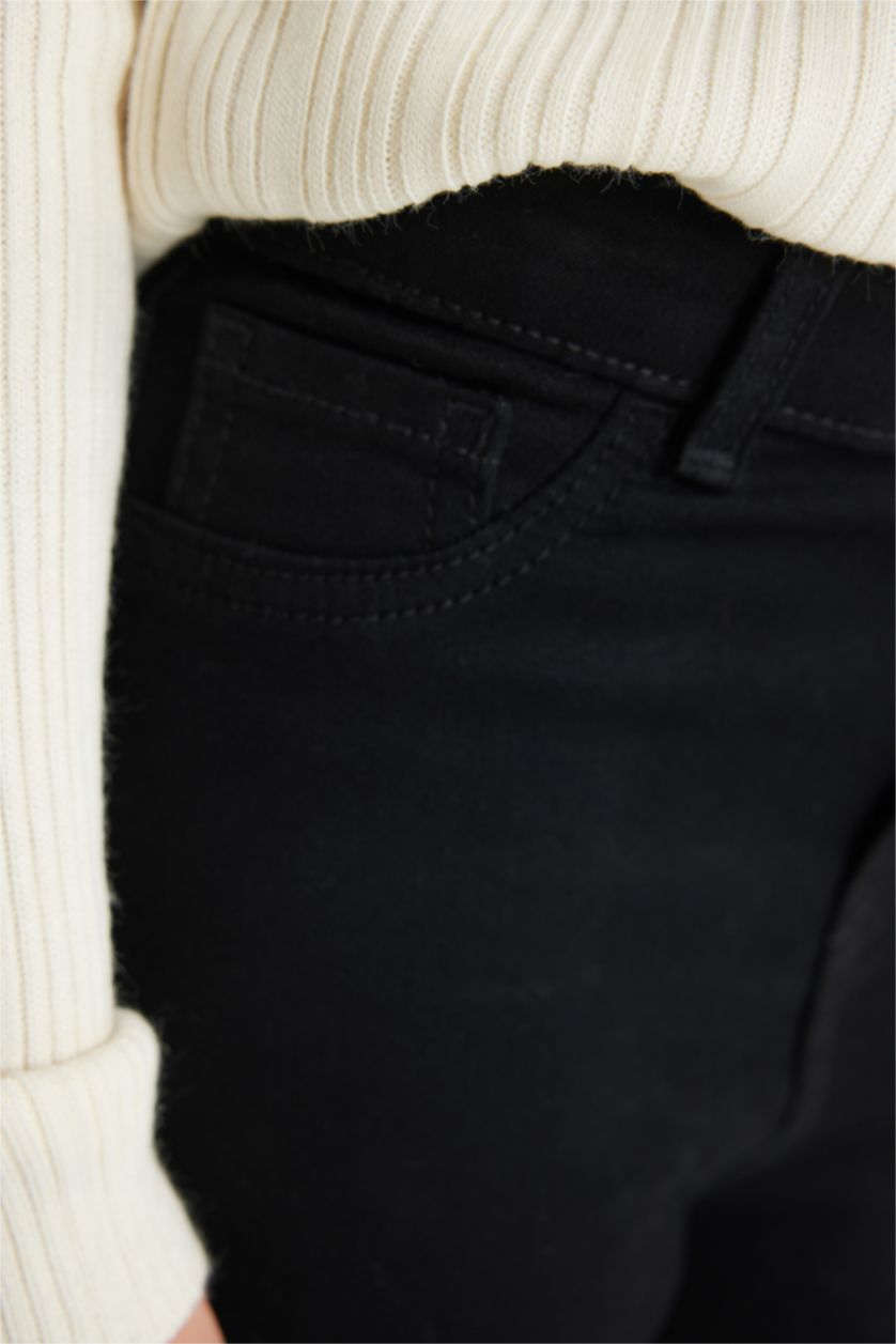 بناتي أسود بنطلون بناتي سكيني فيت برجل ضيقة