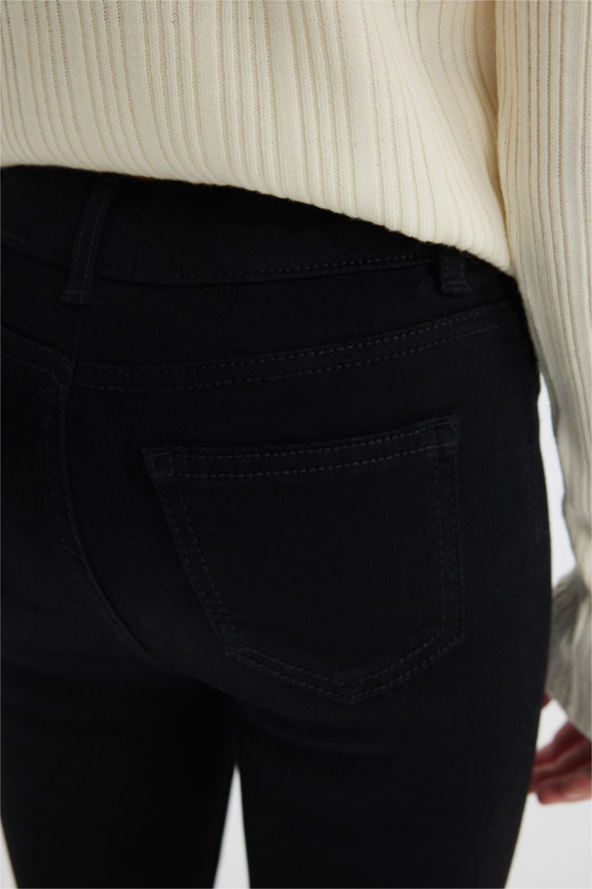 بناتي أسود بنطلون بناتي سكيني فيت برجل ضيقة