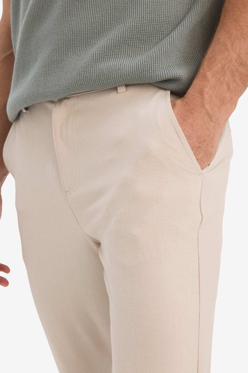 رجال بيج بنطلون سادة قصة عادية ضيقة