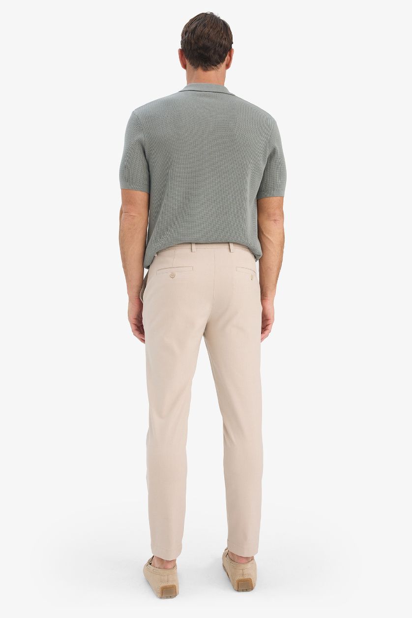 رجال بيج بنطلون سادة قصة عادية ضيقة