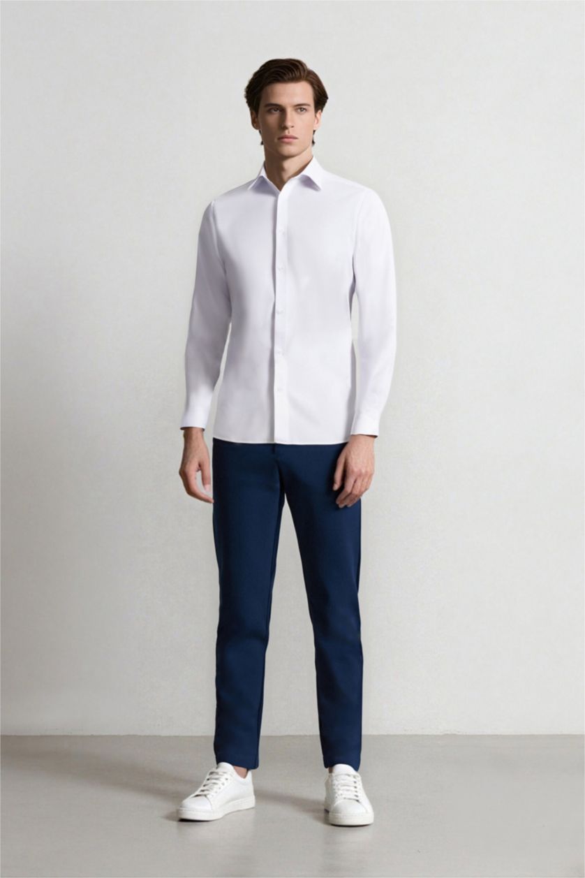 Мужчины Индиго меланж Tailored Fit Fourway