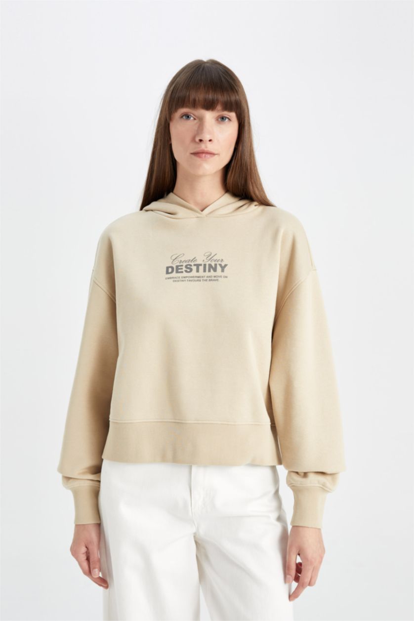 Әйелдерге Құм бокси фит слоган бас киімді Свитер