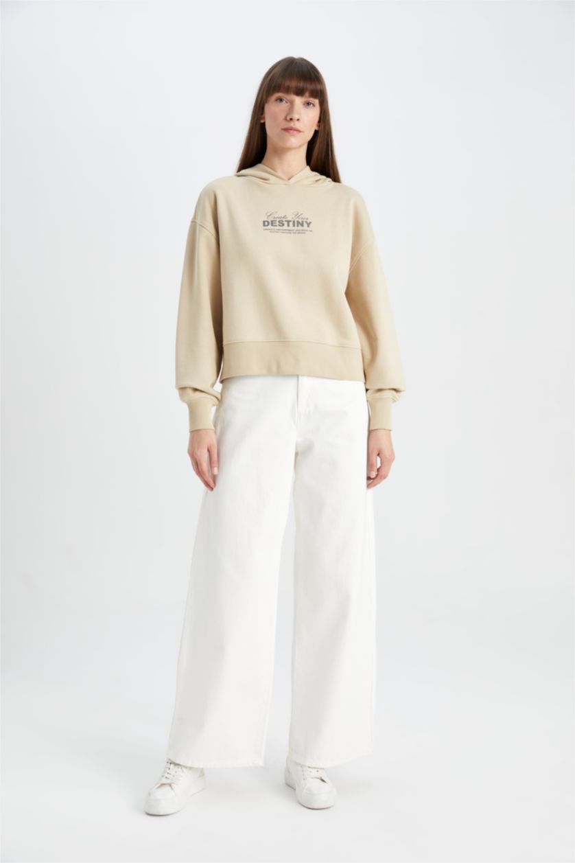 Әйелдерге Құм бокси фит слоган бас киімді Свитер