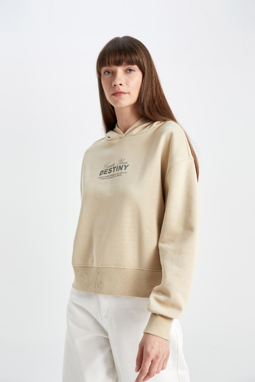 Әйелдерге Құм бокси фит слоган бас киімді Свитер