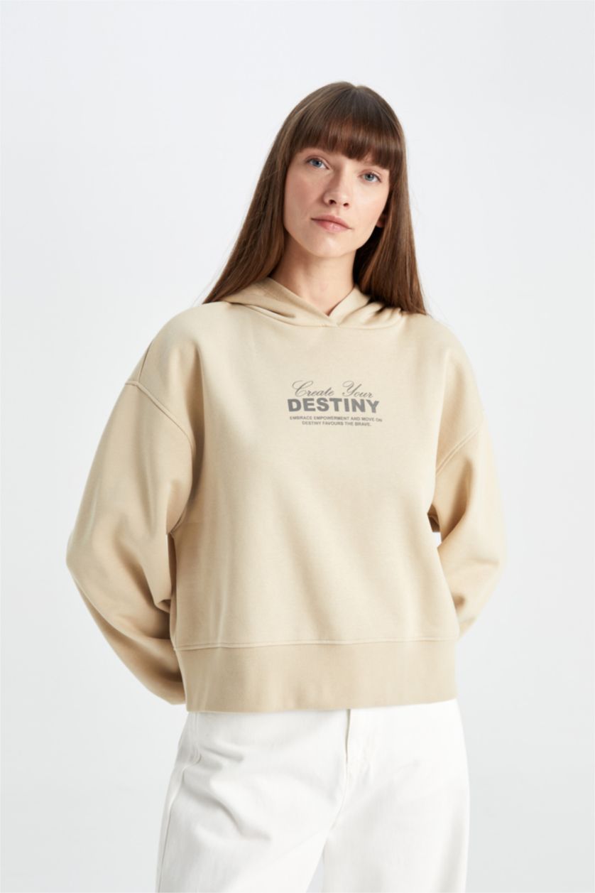 Әйелдерге Құм бокси фит слоган бас киімді Свитер