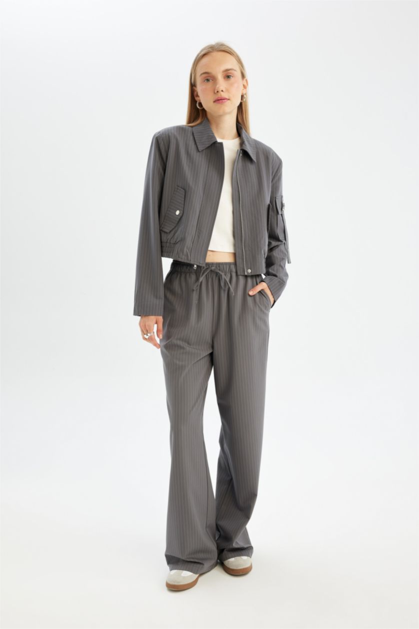 WOMAN Anthracite Wide Leg Trousers