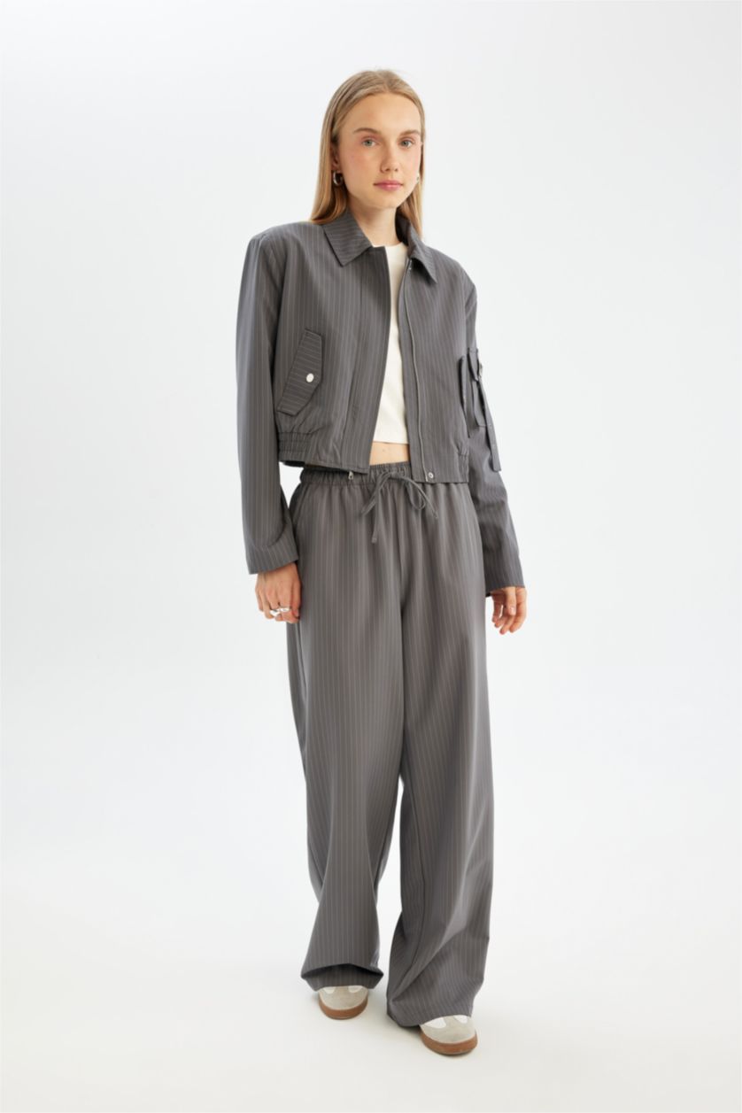WOMAN Anthracite Wide Leg Trousers