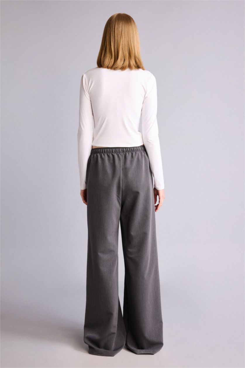 Әйелдерге Антрацит Wide Leg шалбар