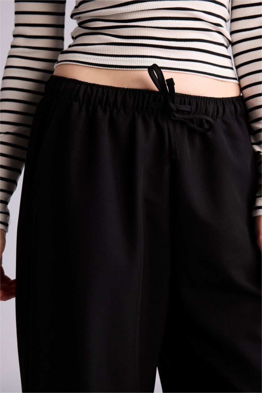 Әйелдерге қара Wide Leg шалбар