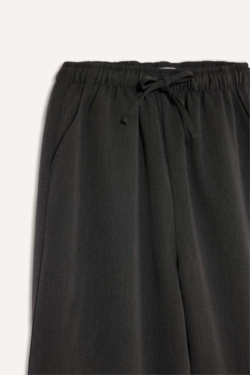 Woman Anthracite Wide Leg Trousers