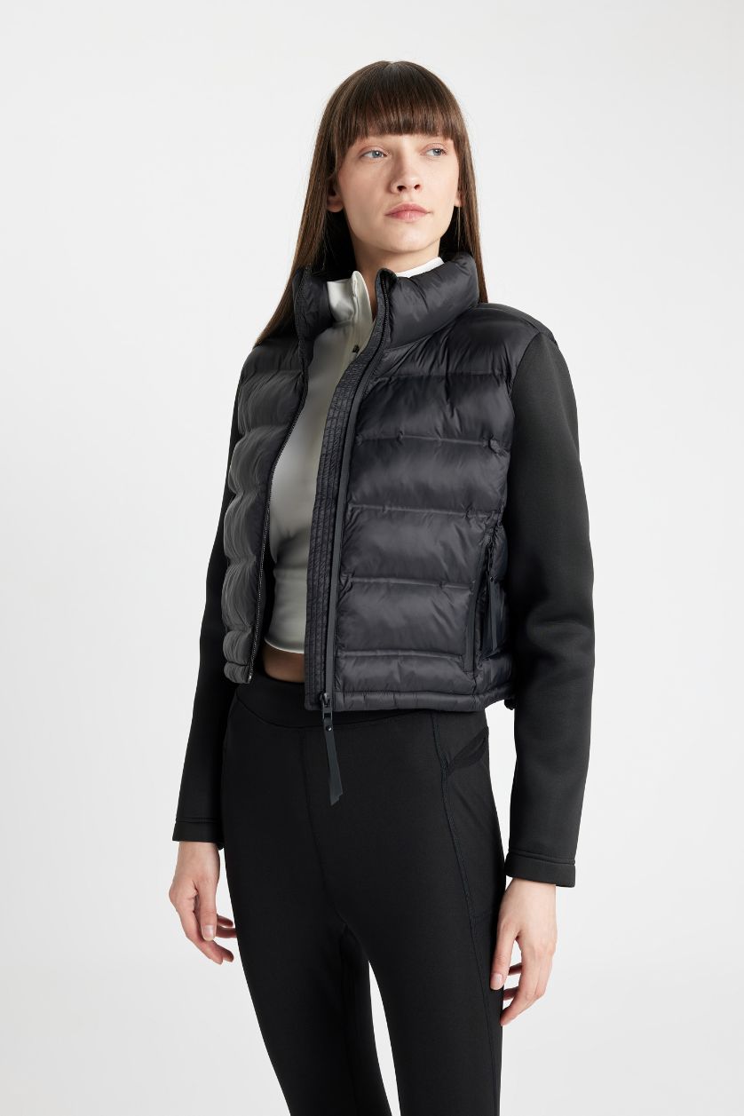 WOMAN Black Regular Fit Puffer Jacket